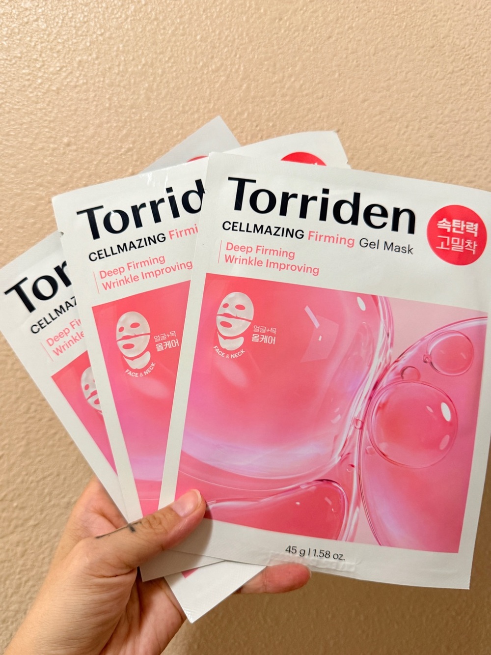 Torriden Cellmazing Firming Gel Mask Face & Neck - 3 pcs